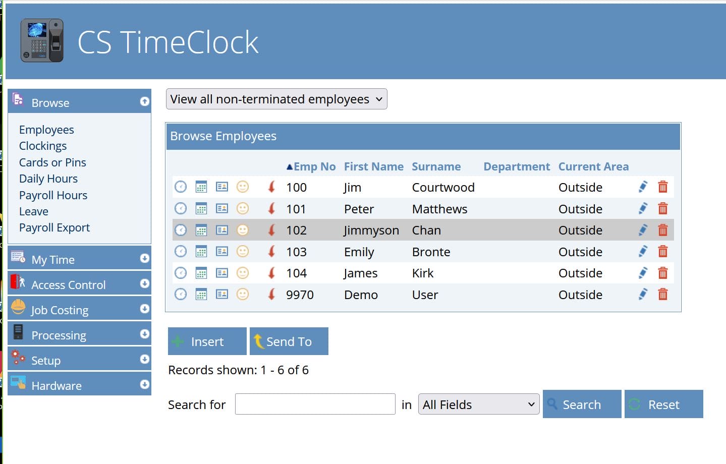 CS Time Clock Proximity Model